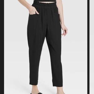 High rise tapered ankle pant